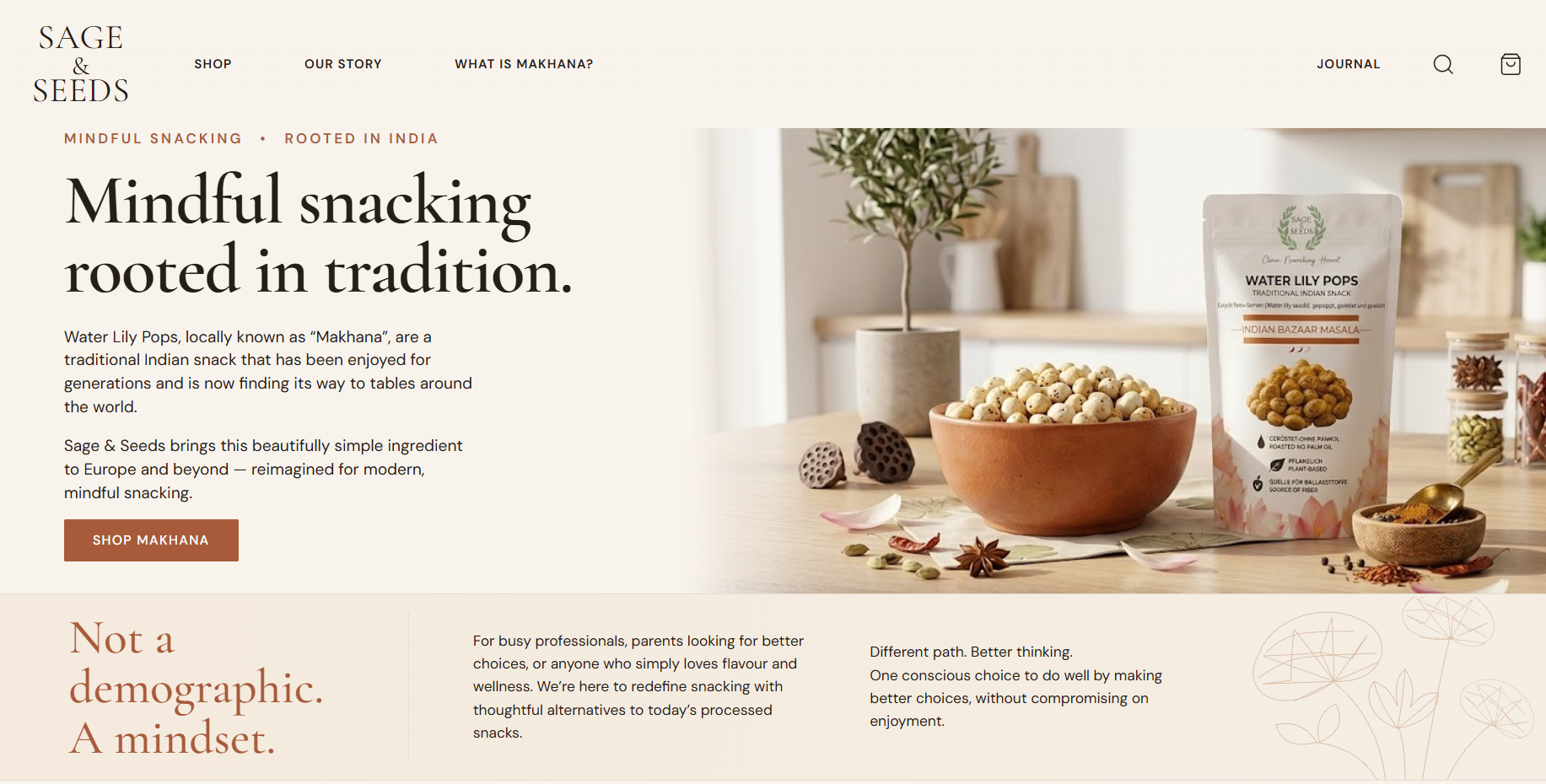Sage & Seeds interface preview